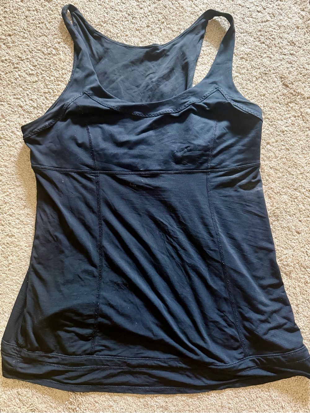 lululemon athletica Black Tank Size Well-loved Size 8